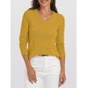 image:imageANRABESS Womens 100 Wool Sweaters V Neck Long Sleeve Work Business Casual Basic Pullover Sweater Tops 2026 Fall OutfitsYellow