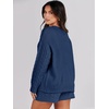image:imageANRABESS Womens 2 Piece Outfits Sweater Lounge Sets  Cable Knit Oversized Sweaters Shorts Matching Sets Soft Breathable Warm Loungewear 2026 Winter Fashion ClothesNavy Blue
