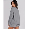 image:imageANRABESS Womens 2 Piece Outfits Sweater Lounge Sets  Cable Knit Oversized Sweaters Shorts Matching Sets Soft Breathable Warm Loungewear 2026 Winter Fashion ClothesSilver Grey