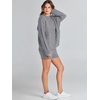 image:imageANRABESS Womens 2 Piece Outfits Sweater Lounge Sets  Cable Knit Oversized Sweaters Shorts Matching Sets Soft Breathable Warm Loungewear 2026 Winter Fashion ClothesSilver Grey