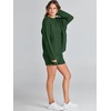 image:imageANRABESS Womens 2 Piece Outfits Sweater Lounge Sets  Cable Knit Oversized Sweaters Shorts Matching Sets Soft Breathable Warm Loungewear 2026 Winter Fashion ClothesDeep Green