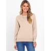 image:imageANRABESS Womens Crewneck Long Sleeve Knit Sweater  Soft Lightweight Loose Fit Basic Pullover TopsCasual OfficeLayering Daily WearFall Winter OutfitsAlmond