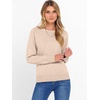 image:imageANRABESS Womens Crewneck Long Sleeve Knit Sweater  Soft Lightweight Loose Fit Basic Pullover TopsCasual OfficeLayering Daily WearFall Winter OutfitsAlmond