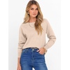 image:imageANRABESS Womens Crewneck Long Sleeve Knit Sweater  Soft Lightweight Loose Fit Basic Pullover TopsCasual OfficeLayering Daily WearFall Winter OutfitsAlmond