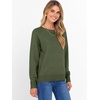 image:imageANRABESS Womens Crewneck Long Sleeve Knit Sweater  Soft Lightweight Loose Fit Basic Pullover TopsCasual OfficeLayering Daily WearFall Winter OutfitsArmy Green