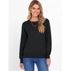 image:imageANRABESS Womens Crewneck Long Sleeve Knit Sweater  Soft Lightweight Loose Fit Basic Pullover TopsCasual OfficeLayering Daily WearFall Winter OutfitsBlack