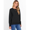 image:imageANRABESS Womens Crewneck Long Sleeve Knit Sweater  Soft Lightweight Loose Fit Basic Pullover TopsCasual OfficeLayering Daily WearFall Winter OutfitsBlack