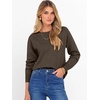 image:imageANRABESS Womens Crewneck Long Sleeve Knit Sweater  Soft Lightweight Loose Fit Basic Pullover TopsCasual OfficeLayering Daily WearFall Winter OutfitsBrown
