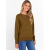 image:imageANRABESS Womens Crewneck Long Sleeve Knit Sweater  Soft Lightweight Loose Fit Basic Pullover TopsCasual OfficeLayering Daily WearFall Winter OutfitsCaramel