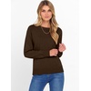 image:imageANRABESS Womens Crewneck Long Sleeve Knit Sweater  Soft Lightweight Loose Fit Basic Pullover TopsCasual OfficeLayering Daily WearFall Winter OutfitsCoffee