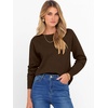 image:imageANRABESS Womens Crewneck Long Sleeve Knit Sweater  Soft Lightweight Loose Fit Basic Pullover TopsCasual OfficeLayering Daily WearFall Winter OutfitsCoffee