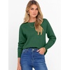 image:imageANRABESS Womens Crewneck Long Sleeve Knit Sweater  Soft Lightweight Loose Fit Basic Pullover TopsCasual OfficeLayering Daily WearFall Winter OutfitsForest Green