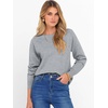 image:imageANRABESS Womens Crewneck Long Sleeve Knit Sweater  Soft Lightweight Loose Fit Basic Pullover TopsCasual OfficeLayering Daily WearFall Winter OutfitsLight Gray