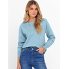 image:imageANRABESS Womens Crewneck Long Sleeve Knit Sweater  Soft Lightweight Loose Fit Basic Pullover TopsCasual OfficeLayering Daily WearFall Winter OutfitsLight Blue