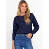 image:imageANRABESS Womens Crewneck Long Sleeve Knit Sweater  Soft Lightweight Loose Fit Basic Pullover TopsCasual OfficeLayering Daily WearFall Winter OutfitsNavy Blue