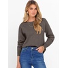 image:imageANRABESS Womens Crewneck Long Sleeve Knit Sweater  Soft Lightweight Loose Fit Basic Pullover TopsCasual OfficeLayering Daily WearFall Winter OutfitsNutmeg