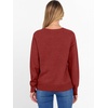 image:imageANRABESS Womens Crewneck Long Sleeve Knit Sweater  Soft Lightweight Loose Fit Basic Pullover TopsCasual OfficeLayering Daily WearFall Winter OutfitsRed