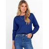 image:imageANRABESS Womens Crewneck Long Sleeve Knit Sweater  Soft Lightweight Loose Fit Basic Pullover TopsCasual OfficeLayering Daily WearFall Winter OutfitsRoyal Blue