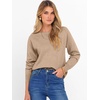 image:imageANRABESS Womens Crewneck Long Sleeve Knit Sweater  Soft Lightweight Loose Fit Basic Pullover TopsCasual OfficeLayering Daily WearFall Winter OutfitsWarm Khaki