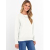 image:imageANRABESS Womens Crewneck Long Sleeve Knit Sweater  Soft Lightweight Loose Fit Basic Pullover TopsCasual OfficeLayering Daily WearFall Winter OutfitsWhite