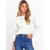 image:imageANRABESS Womens Crewneck Long Sleeve Knit Sweater  Soft Lightweight Loose Fit Basic Pullover TopsCasual OfficeLayering Daily WearFall Winter OutfitsWhite
