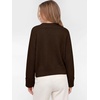image:imageANRABESS Womens Cropped Crewneck Long Sleeve Pullover Sweaters  Lightweight Business Casual Shirts Fall Soft Ribbed Hem Rolled Cuffs Knit Tops Daily Office Work Winter Layer ClothesCoffee