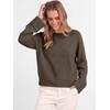 image:imageANRABESS Womens Cropped Crewneck Long Sleeve Pullover Sweaters  Lightweight Business Casual Shirts Fall Soft Ribbed Hem Rolled Cuffs Knit Tops Daily Office Work Winter Layer ClothesTaupe