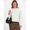 image:imageANRABESS Womens Cropped Crewneck Long Sleeve Pullover Sweaters  Lightweight Business Casual Shirts Fall Soft Ribbed Hem Rolled Cuffs Knit Tops Daily Office Work Winter Layer ClothesWhite