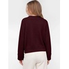 image:imageANRABESS Womens Cropped Crewneck Long Sleeve Pullover Sweaters  Lightweight Business Casual Shirts Fall Soft Ribbed Hem Rolled Cuffs Knit Tops Daily Office Work Winter Layer ClothesDrak Red