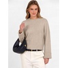 image:imageANRABESS Womens Cropped Crewneck Long Sleeve Pullover Sweaters  Lightweight Business Casual Shirts Fall Soft Ribbed Hem Rolled Cuffs Knit Tops Daily Office Work Winter Layer ClothesAlmond