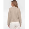 image:imageANRABESS Womens Cropped Crewneck Long Sleeve Pullover Sweaters  Lightweight Business Casual Shirts Fall Soft Ribbed Hem Rolled Cuffs Knit Tops Daily Office Work Winter Layer ClothesAlmond