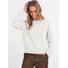 image:imageANRABESS Womens Cropped Crewneck Long Sleeve Pullover Sweaters  Lightweight Business Casual Shirts Fall Soft Ribbed Hem Rolled Cuffs Knit Tops Daily Office Work Winter Layer ClothesWhite