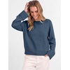 image:imageANRABESS Womens Cropped Crewneck Long Sleeve Pullover Sweaters  Lightweight Business Casual Shirts Fall Soft Ribbed Hem Rolled Cuffs Knit Tops Daily Office Work Winter Layer ClothesBlue
