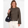 image:imageANRABESS Womens Cropped Crewneck Long Sleeve Pullover Sweaters  Lightweight Business Casual Shirts Fall Soft Ribbed Hem Rolled Cuffs Knit Tops Daily Office Work Winter Layer ClothesTaupe