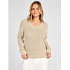 image:imageANRABESS Womens Fall V Neck Sweater Long Sleeve Knit Tops  2026 Cozy Spilt Hem Tunic Dressy Casual Clothing Soft Warm Classic Pullover Trendy Winter OutfitsApricot