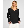 image:imageANRABESS Womens Fall V Neck Sweater Long Sleeve Knit Tops  2026 Cozy Spilt Hem Tunic Dressy Casual Clothing Soft Warm Classic Pullover Trendy Winter OutfitsBlack