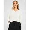 image:imageANRABESS Womens Fall V Neck Sweater Long Sleeve Knit Tops  2026 Cozy Spilt Hem Tunic Dressy Casual Clothing Soft Warm Classic Pullover Trendy Winter OutfitsWhite