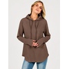 image:imageANRABESS Womens Hoodies Long Sleeve Loose Fit Tunic Tops  Drawstring Fleece Sweatshirts with Thumb Hole Soft Comfy Lightweight Casual Daily Travel Wear Fall Winter OutfitsBrown
