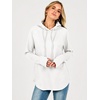 image:imageANRABESS Womens Hoodies Long Sleeve Loose Fit Tunic Tops  Drawstring Fleece Sweatshirts with Thumb Hole Soft Comfy Lightweight Casual Daily Travel Wear Fall Winter OutfitsWhite