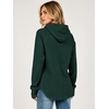 image:imageANRABESS Womens Hoodies Long Sleeve Loose Fit Tunic Tops  Drawstring Fleece Sweatshirts with Thumb Hole Soft Comfy Lightweight Casual Daily Travel Wear Fall Winter OutfitsDark Green