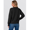 image:imageANRABESS Womens Long Sleeve Crewneck Floral Knit Fall Sweaters  Cute 3D Flower Sweater Soft Cozy Warm Trendy Pullover Top Dressy Casual Work Wear Travel Vacation Outfits Winter ClothesBlack