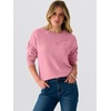 image:imageANRABESS Womens Long Sleeve Crewneck Floral Knit Fall Sweaters  Cute 3D Flower Sweater Soft Cozy Warm Trendy Pullover Top Dressy Casual Work Wear Travel Vacation Outfits Winter ClothesPink
