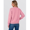 image:imageANRABESS Womens Long Sleeve Crewneck Floral Knit Fall Sweaters  Cute 3D Flower Sweater Soft Cozy Warm Trendy Pullover Top Dressy Casual Work Wear Travel Vacation Outfits Winter ClothesPink