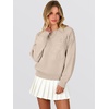 image:imageANRABESS Womens Long Sleeve Crewneck Floral Knit Fall Sweaters  Cute 3D Flower Sweater Soft Cozy Warm Trendy Pullover Top Dressy Casual Work Wear Travel Vacation Outfits Winter ClothesBeige