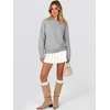 image:imageANRABESS Womens Long Sleeve Crewneck Floral Knit Fall Sweaters  Cute 3D Flower Sweater Soft Cozy Warm Trendy Pullover Top Dressy Casual Work Wear Travel Vacation Outfits Winter ClothesGrey