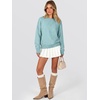 image:imageANRABESS Womens Long Sleeve Crewneck Floral Knit Fall Sweaters  Cute 3D Flower Sweater Soft Cozy Warm Trendy Pullover Top Dressy Casual Work Wear Travel Vacation Outfits Winter ClothesBlue