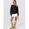 image:imageANRABESS Womens Long Sleeve Crewneck Floral Knit Fall Sweaters  Cute 3D Flower Sweater Soft Cozy Warm Trendy Pullover Top Dressy Casual Work Wear Travel Vacation Outfits Winter ClothesBlack