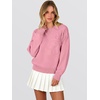 image:imageANRABESS Womens Long Sleeve Crewneck Floral Knit Fall Sweaters  Cute 3D Flower Sweater Soft Cozy Warm Trendy Pullover Top Dressy Casual Work Wear Travel Vacation Outfits Winter ClothesPink