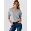 image:imageANRABESS Womens Long Sleeve Crewneck Floral Knit Fall Sweaters  Cute 3D Flower Sweater Soft Cozy Warm Trendy Pullover Top Dressy Casual Work Wear Travel Vacation Outfits Winter ClothesGrey
