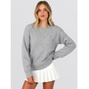 image:imageANRABESS Womens Long Sleeve Crewneck Floral Knit Fall Sweaters  Cute 3D Flower Sweater Soft Cozy Warm Trendy Pullover Top Dressy Casual Work Wear Travel Vacation Outfits Winter ClothesGrey